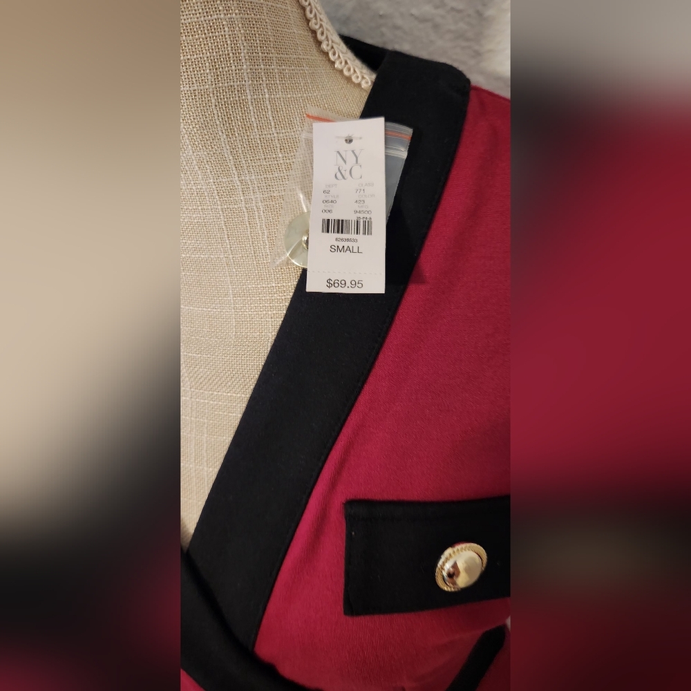 Maroon with black Dress